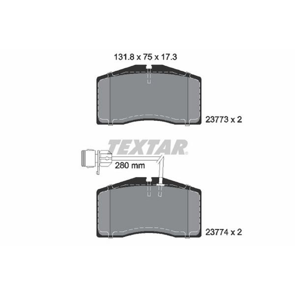 2001-2003 Audi S8 Disc Brake Pad Set - Front (Textar)