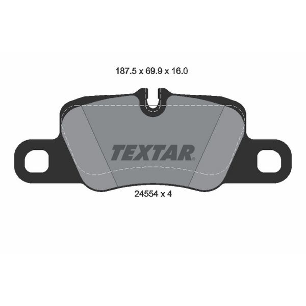 2012-2015 Porsche 911 Disc Brake Pad Set - Rear (Textar)