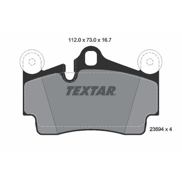 2007-2016 Audi Q7 Disc Brake Pad Set - Rear (Textar)