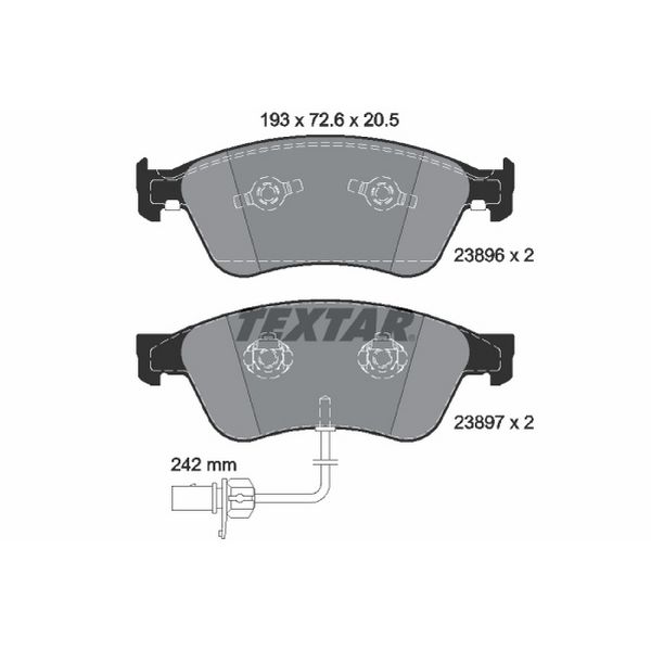 2009-2011 Audi A6 Disc Brake Pad Set - Front (Textar)