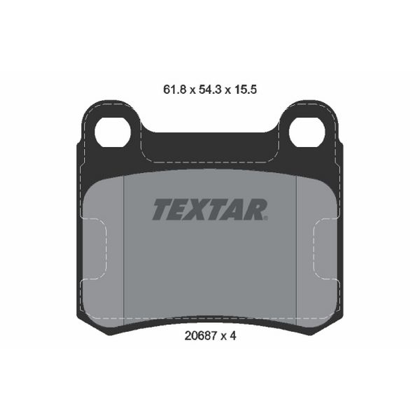 1995 Mercedes-Benz C280 Disc Brake Pad Set - Rear (Textar)