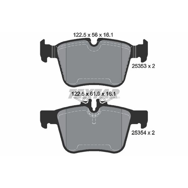 2015-2023 Mercedes-Benz C300 Disc Brake Pad Set - Rear (Textar)