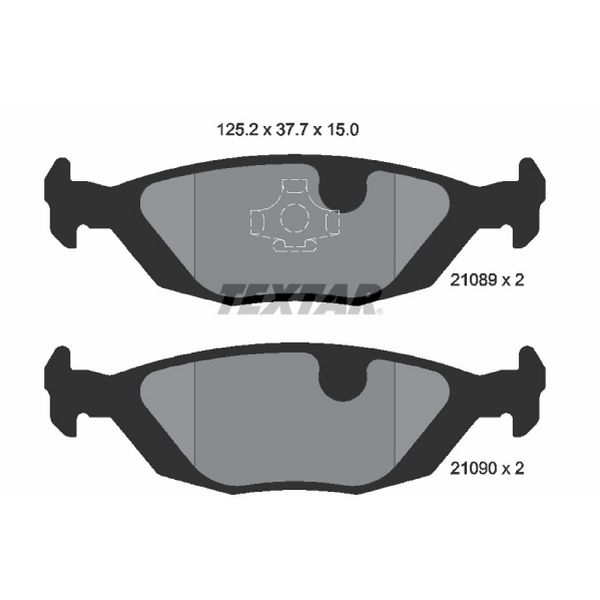 1995-1998 Saab 9000 Disc Brake Pad Set - Rear (Textar)