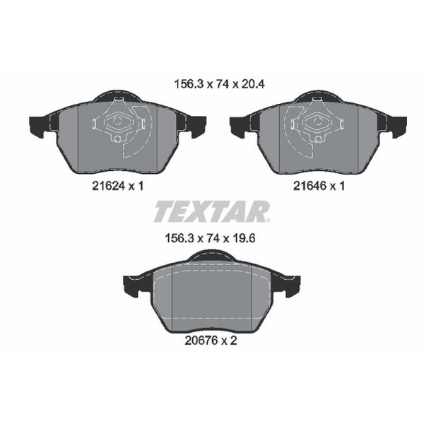 1996-1999 Audi A4 Disc Brake Pad Set - Front (Textar)