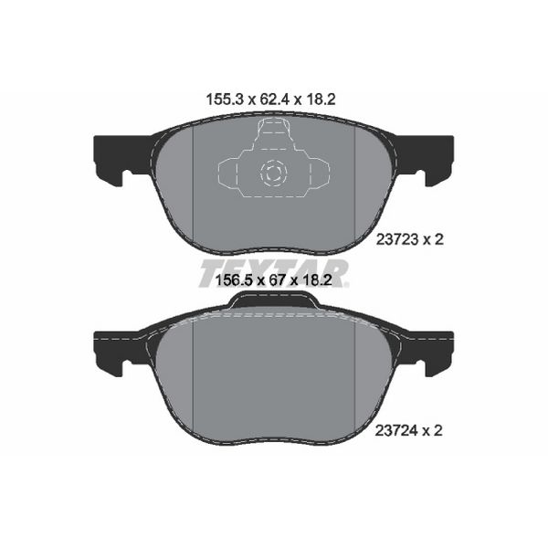 2004-2013 Mazda 3 Disc Brake Pad Set - Front (Textar)