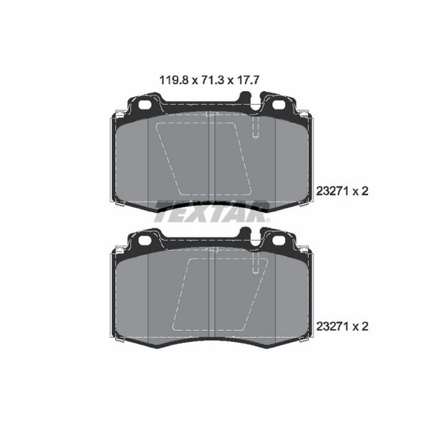 2001-2002 Mercedes-Benz S600 Disc Brake Pad Set - Front (Textar)