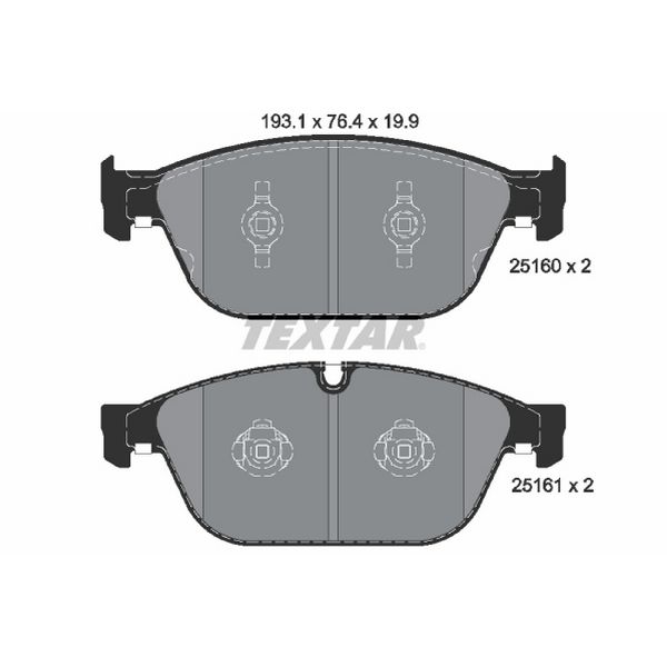 2014-2017 Audi SQ5 Disc Brake Pad Set - Front (Textar)