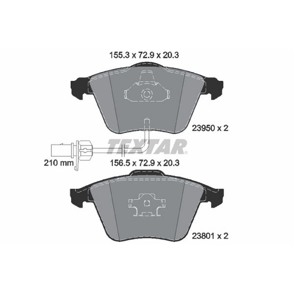 2006-2011 Audi A6 Disc Brake Pad Set - Front (Textar)