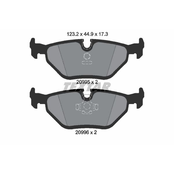 1998-2002 BMW Z3 Disc Brake Pad Set - Rear (Textar)