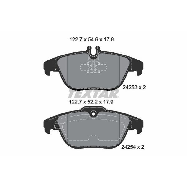 2008-2014 Mercedes-Benz C300 Disc Brake Pad Set - Rear (Textar)
