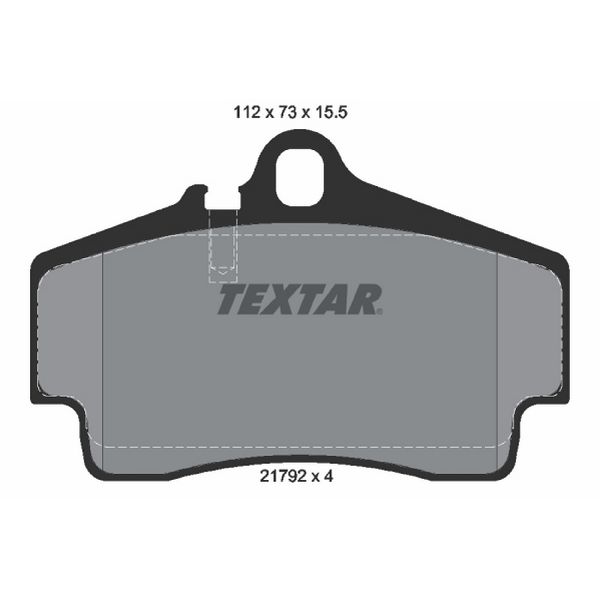 1997-2012 Porsche Boxster Disc Brake Pad Set - Rear (Textar)
