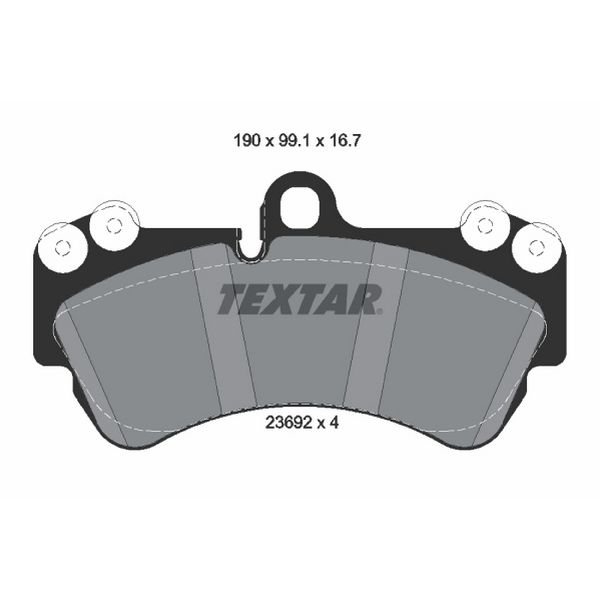 2003-2010 Porsche Cayenne Disc Brake Pad Set - Front (Textar)