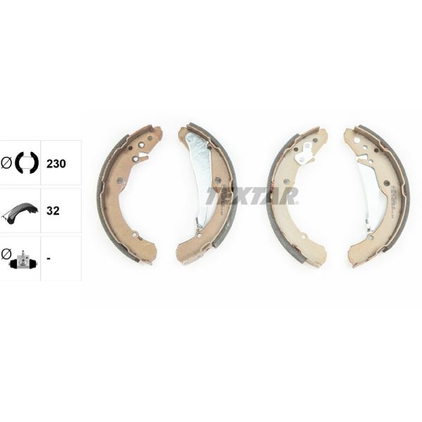 2011-2012 Volkswagen Jetta Drum Brake Shoe - Rear (Textar)