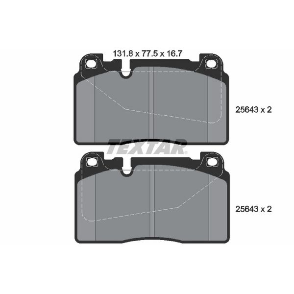 2016-2018 Audi A6 Disc Brake Pad Set - Front (Textar)