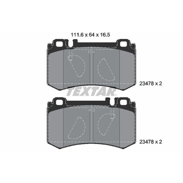 2003-2013 Mercedes-Benz S600 Disc Brake Pad Set - Rear (Textar)