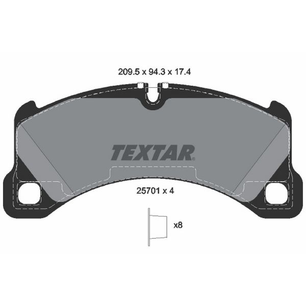 2018 Porsche Macan Disc Brake Pad Set - Front (Textar)