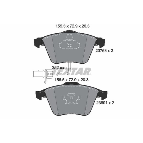 2006-2011 Audi A6 Disc Brake Pad Set - Front (Textar)