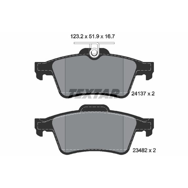 2004-2013 Mazda 3 Disc Brake Pad Set - Rear (Textar)