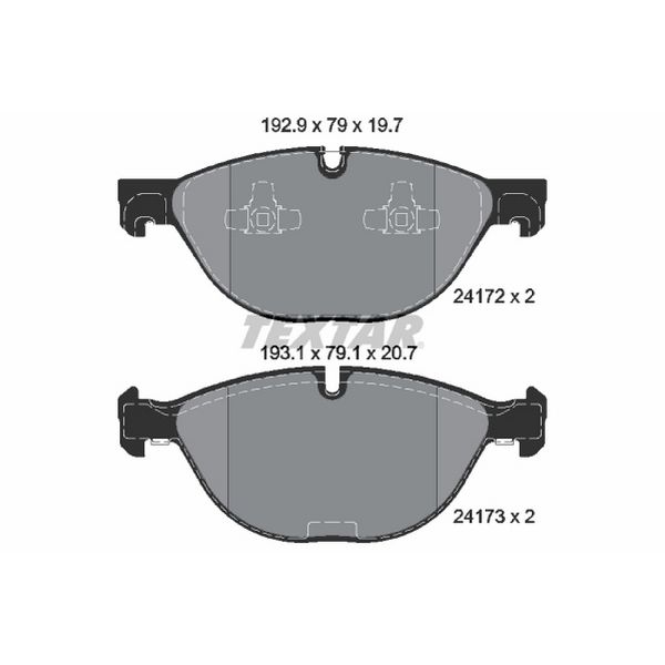 2008-2019 BMW X6 Disc Brake Pad Set - Front (Textar)