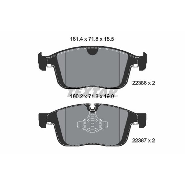 2016-2017 Volvo XC60 Disc Brake Pad Set - Front (Textar)