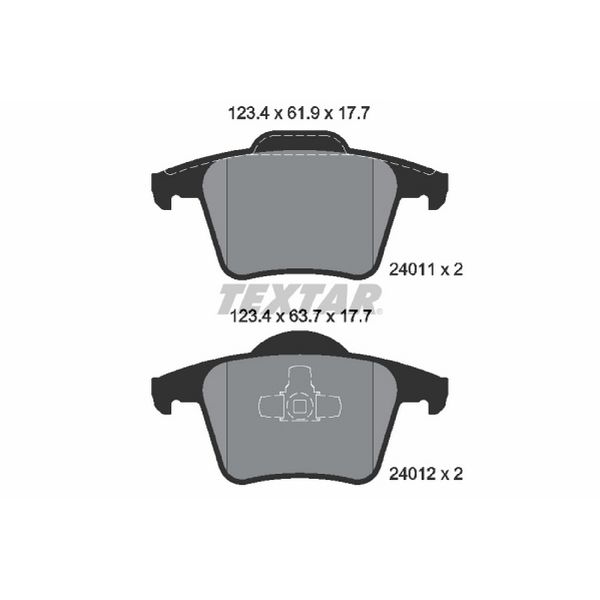 2003-2014 Volvo XC90 Disc Brake Pad Set - Rear (Textar)