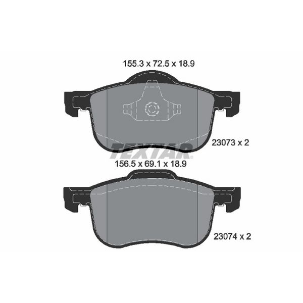 1999-2006 Volvo S80 Disc Brake Pad Set - Front (Textar)