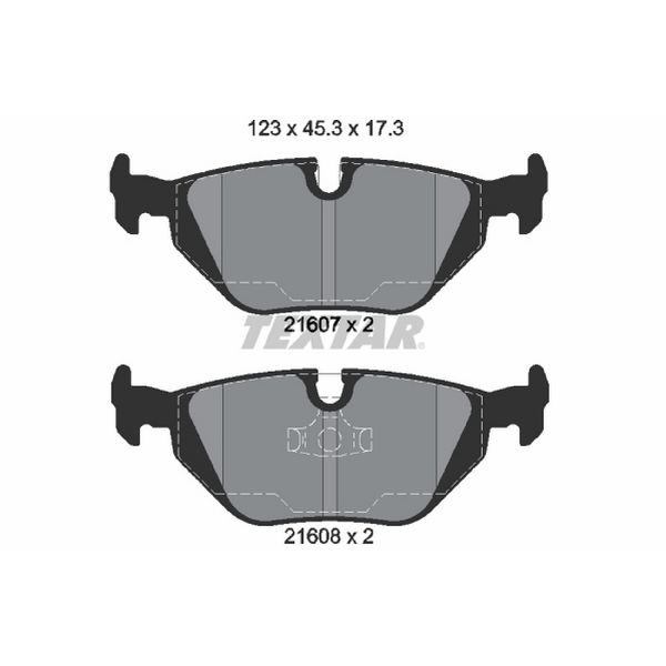 1996-2002 BMW Z3 Disc Brake Pad Set - Rear (Textar)