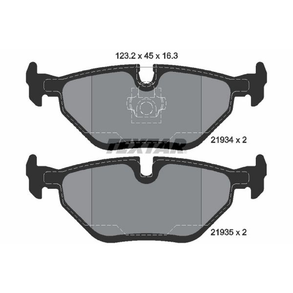 1999-2009 Saab 9-5 Disc Brake Pad Set - Rear (Textar)