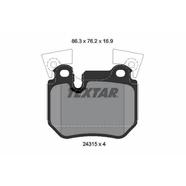 2007-2013 BMW 328i Disc Brake Pad Set - Rear (Textar)