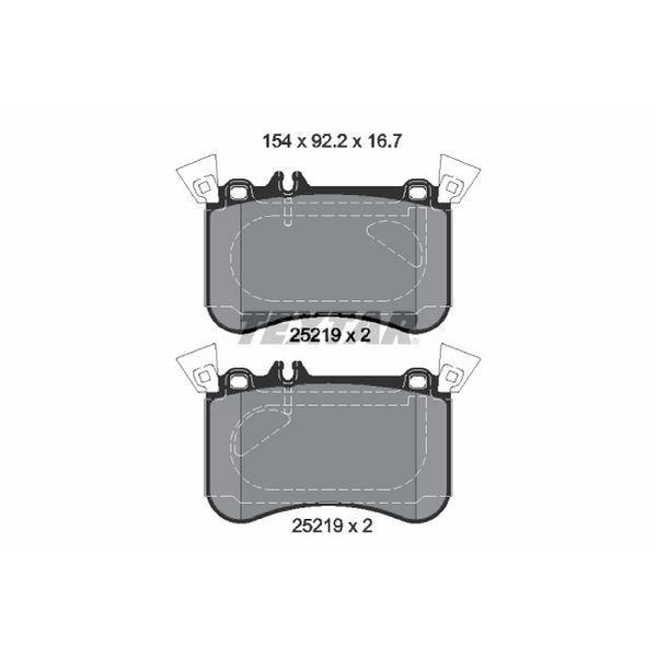 2015-2019 Mercedes-Benz GLA45 AMG Disc Brake Pad Set - Front (Textar)