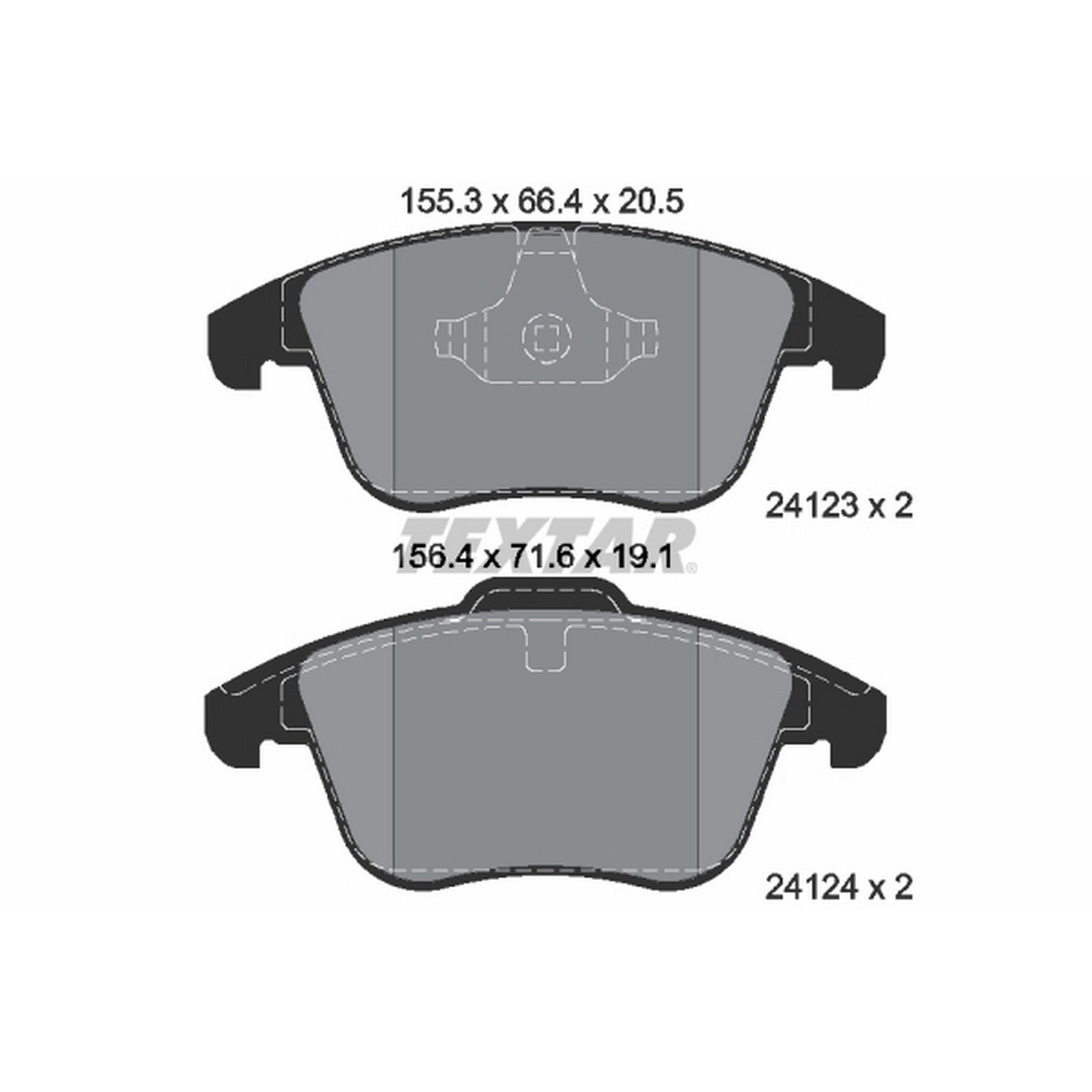 2016, 2015, 2014, 2013, 2012, 2011, 2010, 2009, 2008, 2007 Volvo S80 Disc Brake Pad Set