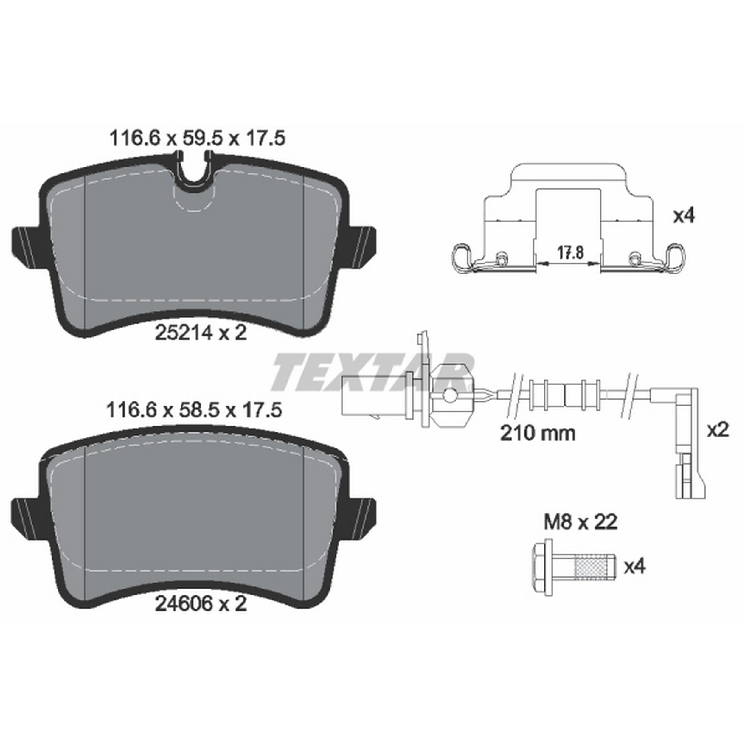 2018, 2017, 2016, 2015, 2014, 2013 Audi S7 Disc Brake Pad Set