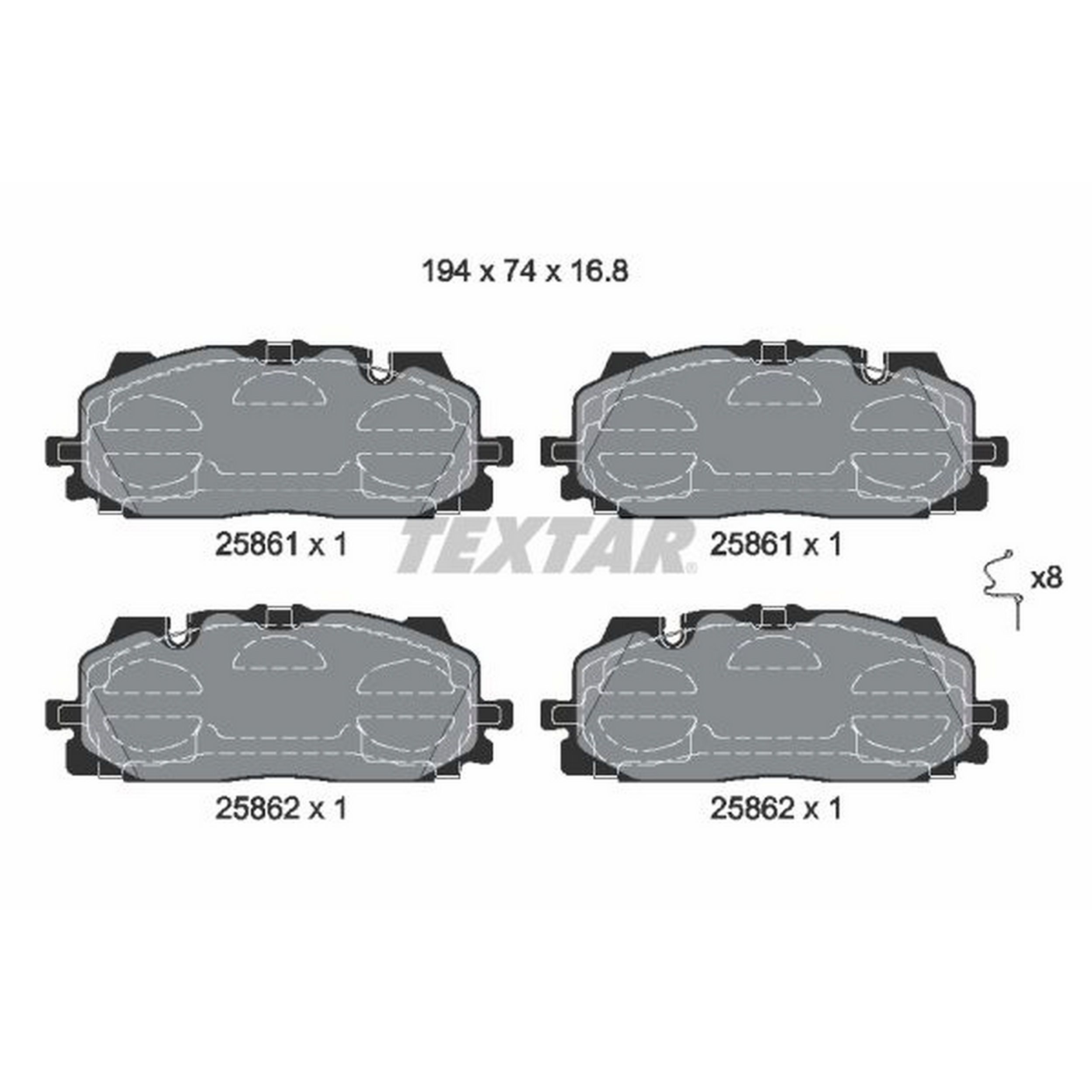 2024, 2023 Audi RS3 Disc Brake Pad Set