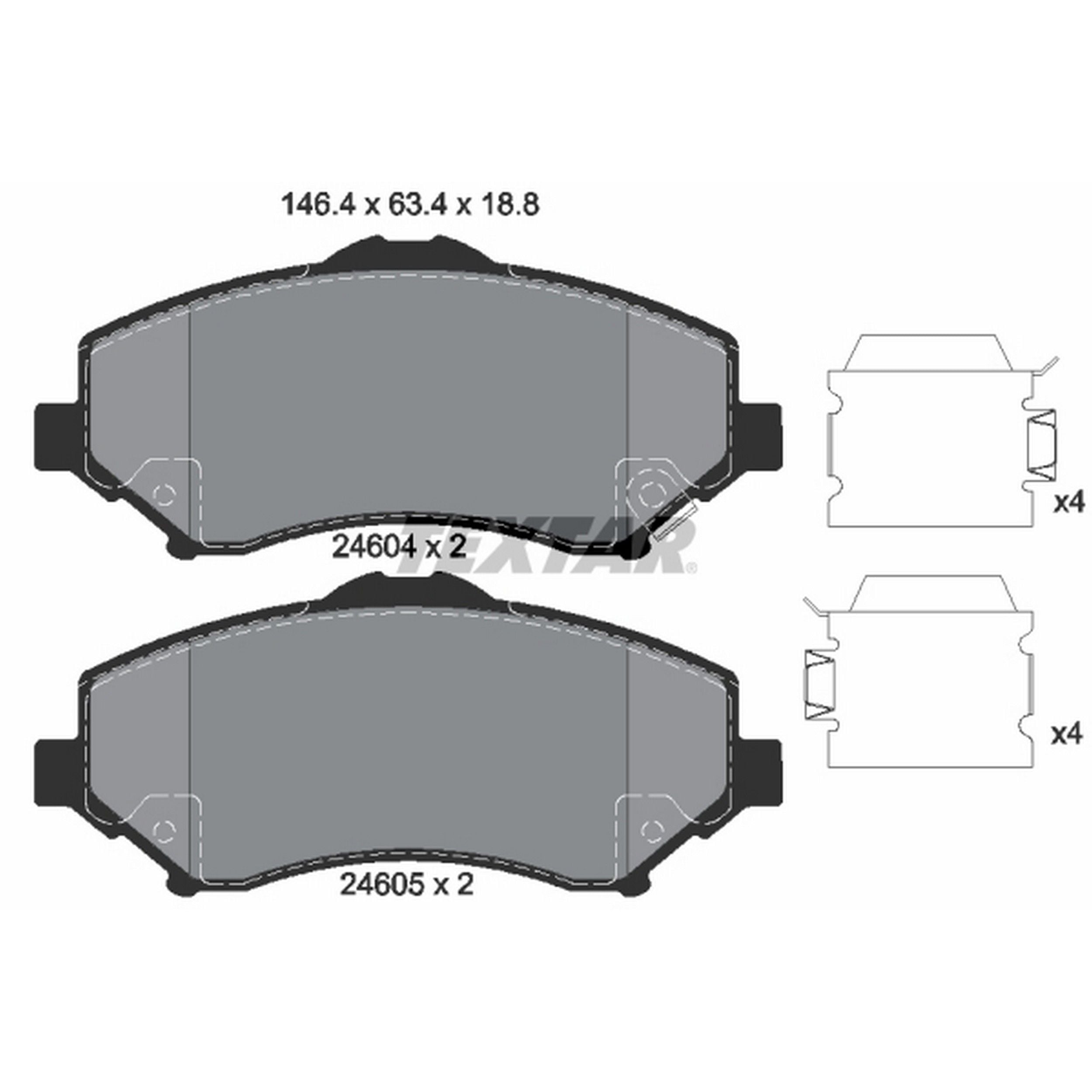 2012 Dodge Nitro & Country Disc Brake Pad Set