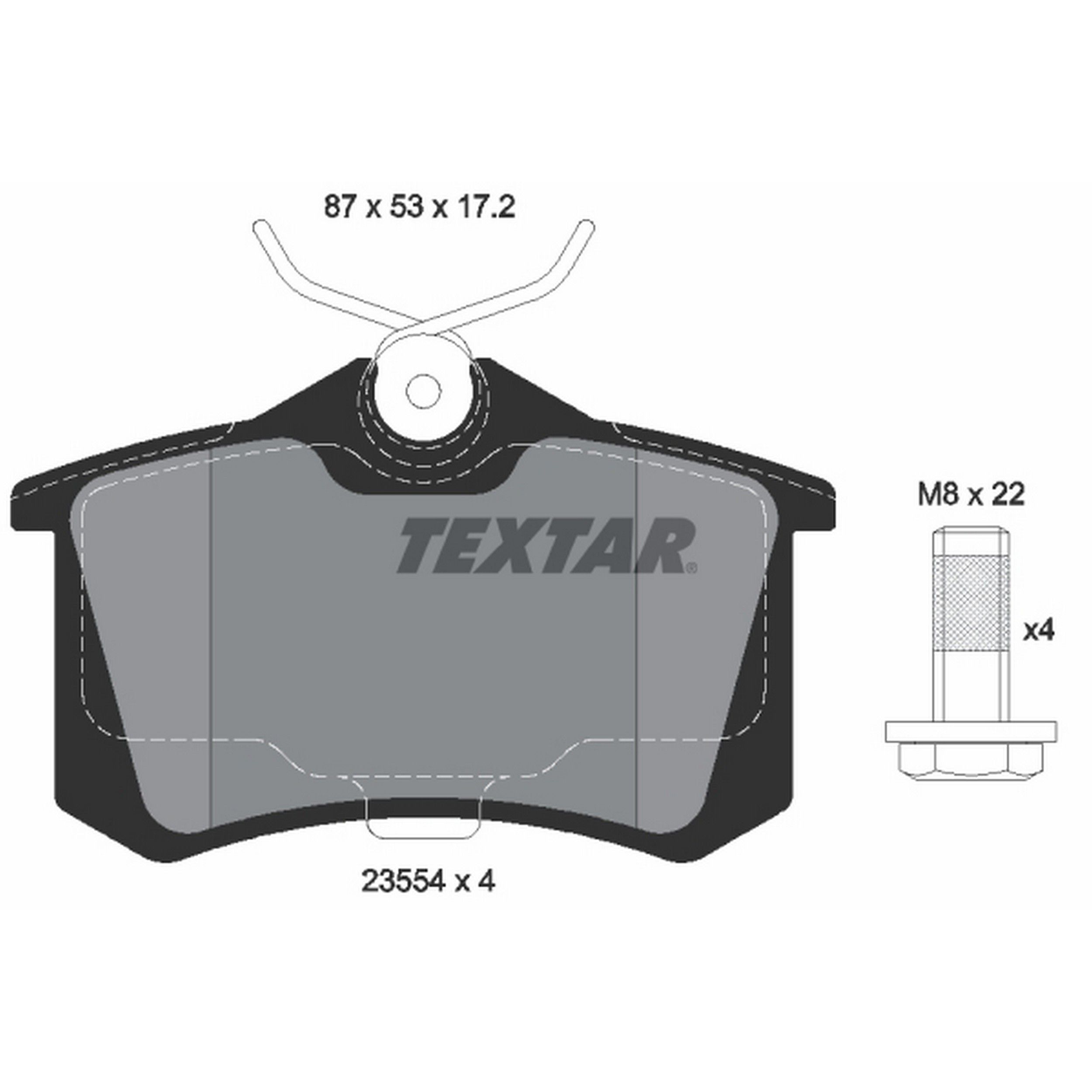 2004, 2003, 2002, 2001, 2000 Audi S3 Disc Brake Pad Set