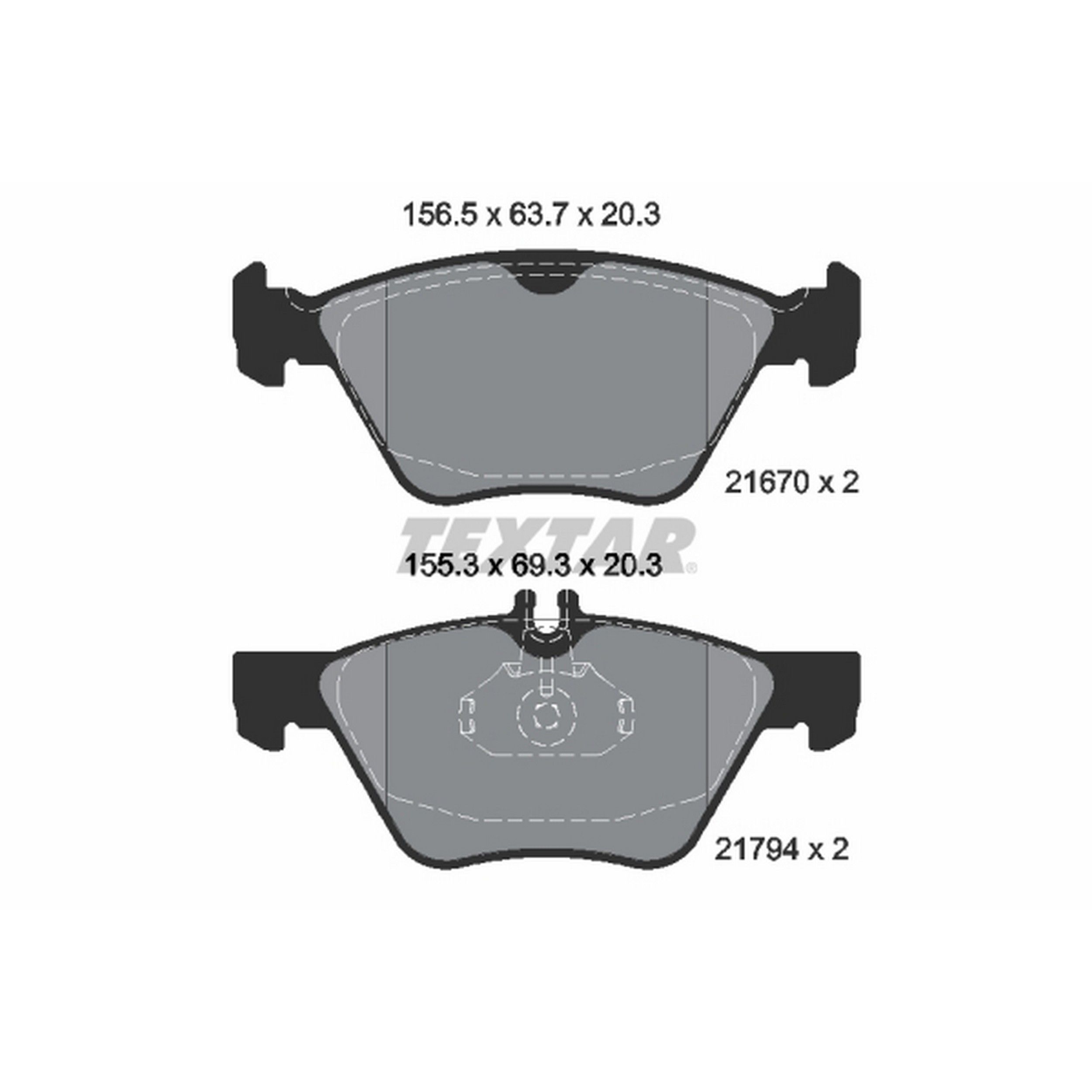 2008, 2007, 2006, 2005, 2004 Chrysler Crossfire Disc Brake Pad Set