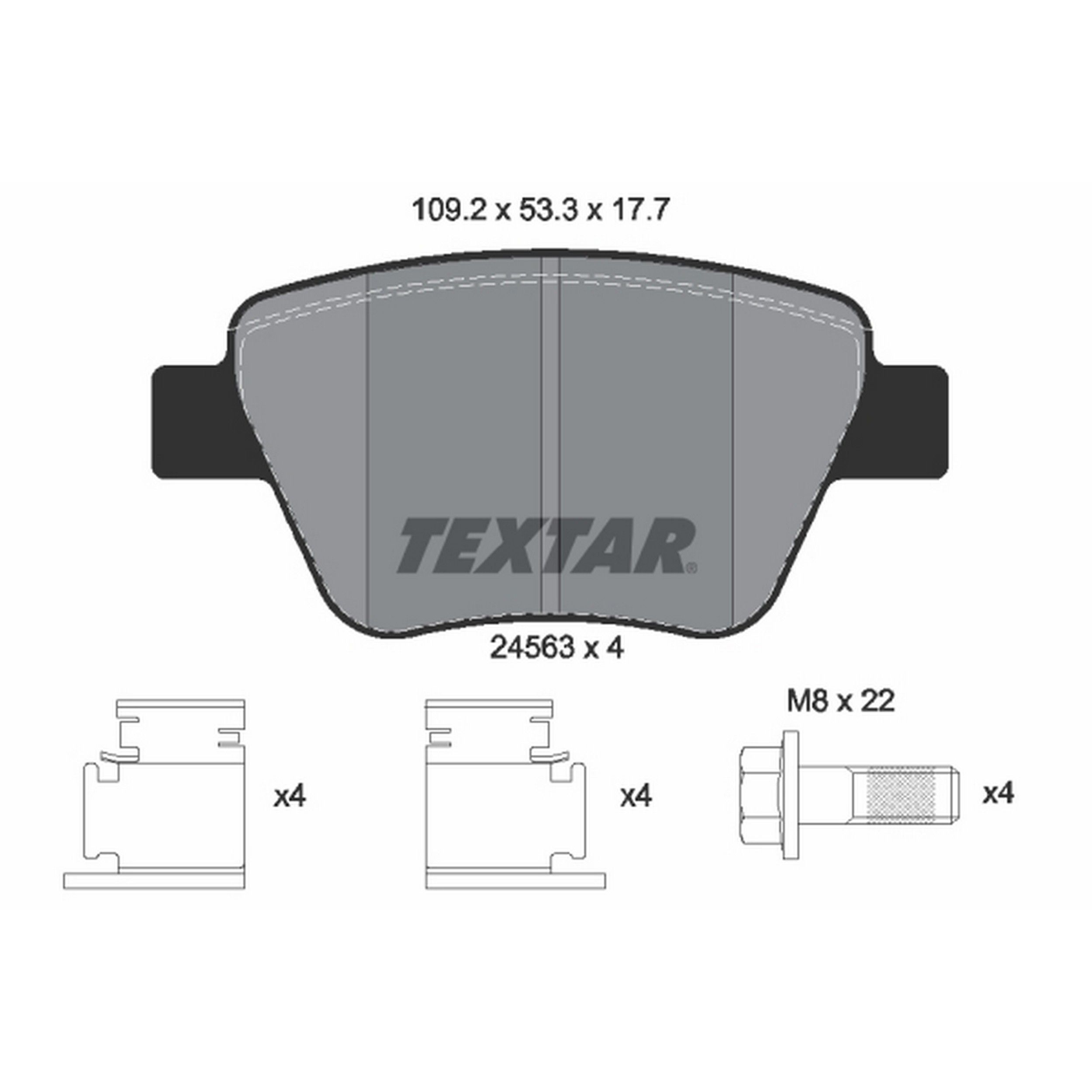 2013, 2012, 2011, 2010, 2009, 2008, 2007, 2006, 2005, 2004 Audi A3 Disc Brake Pad Set