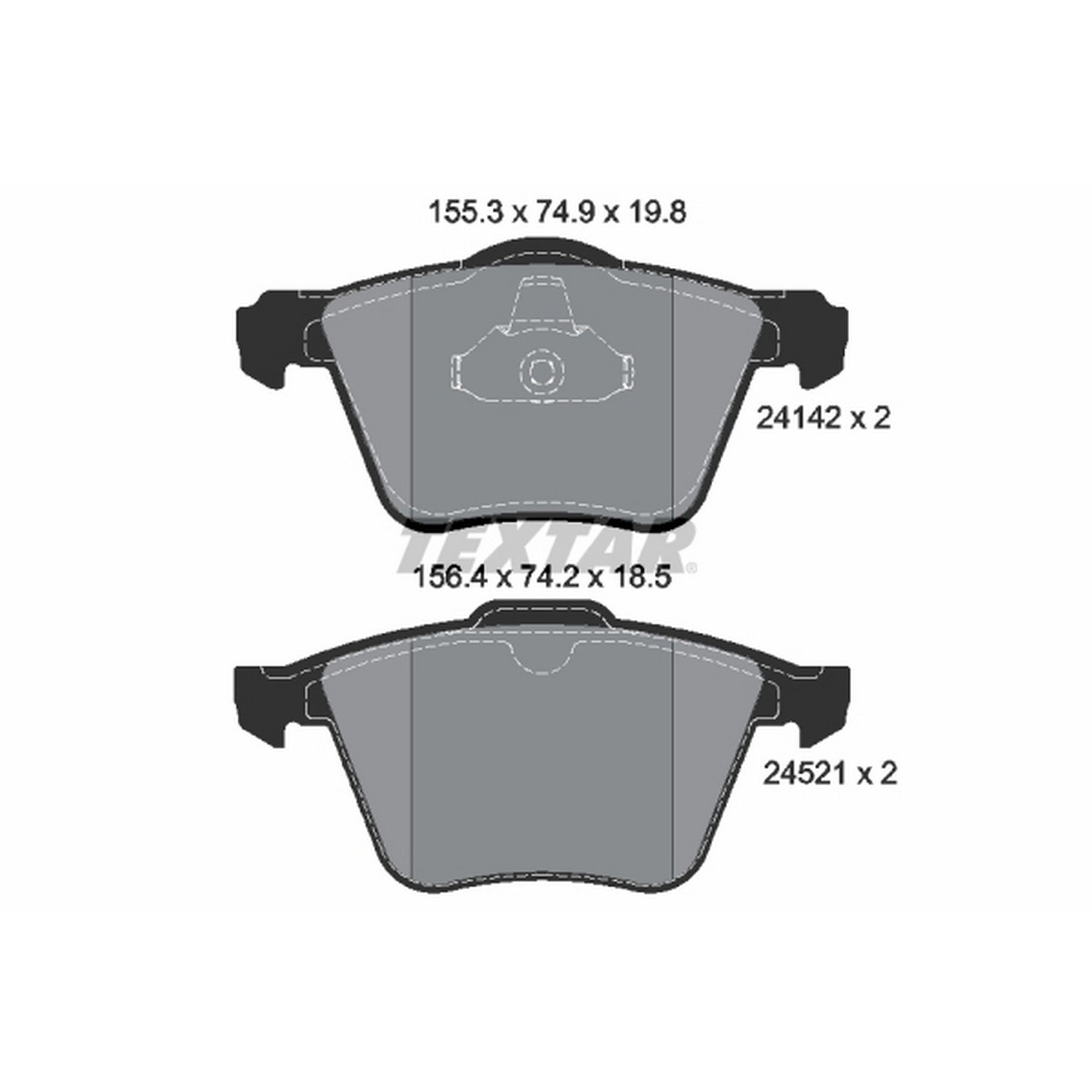 2016, 2015, 2014, 2013, 2012, 2011, 2010, 2009, 2008, 2007 Volvo S80 Disc Brake Pad Set