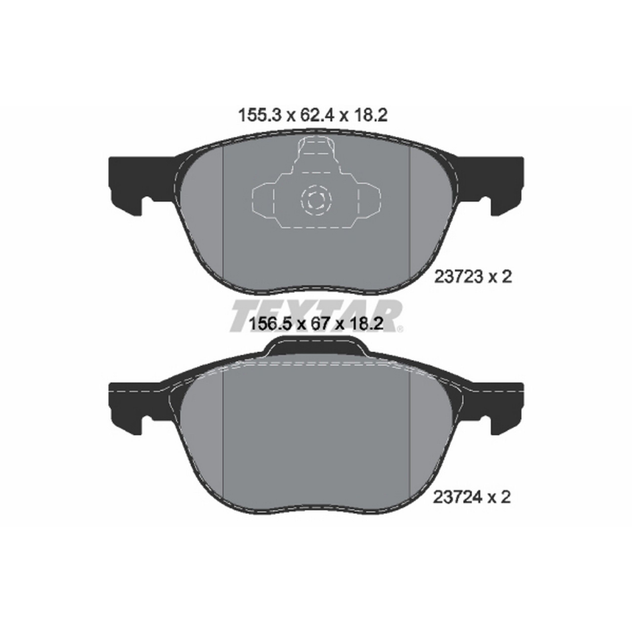 2013, 2012, 2011, 2010, 2009, 2008, 2007, 2006, 2005, 2004 Mazda 3 Disc Brake Pad Set