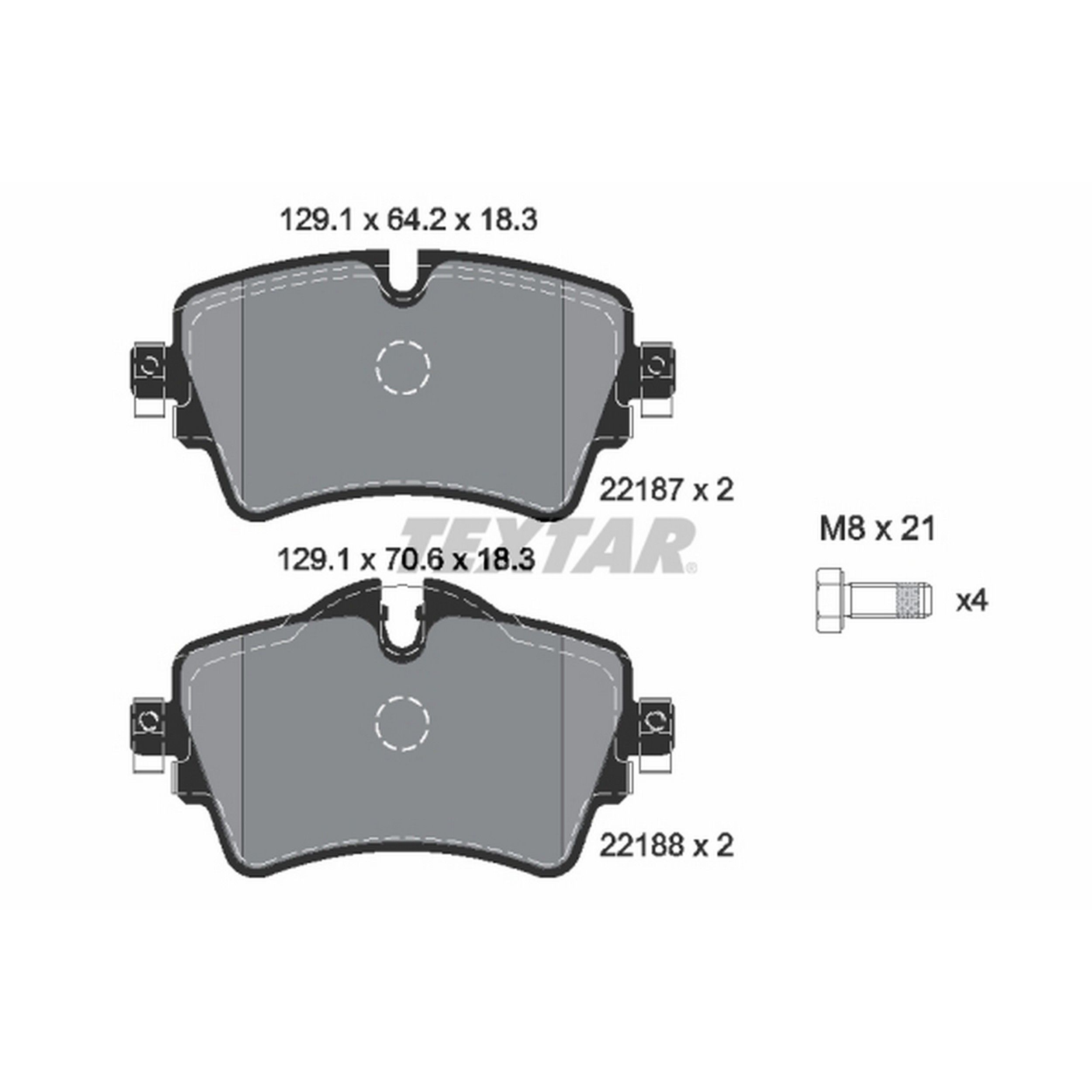 2021, 2020, 2019, 2018, 2017, 2016, 2015, 2014 Mini Cooper Disc Brake Pad Set