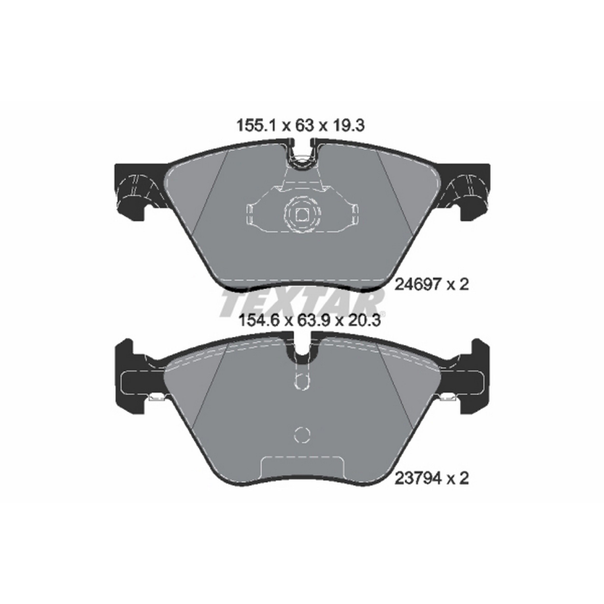 2016, 2015, 2014, 2013, 2012, 2011, 2010 BMW 528i Disc Brake Pad Set