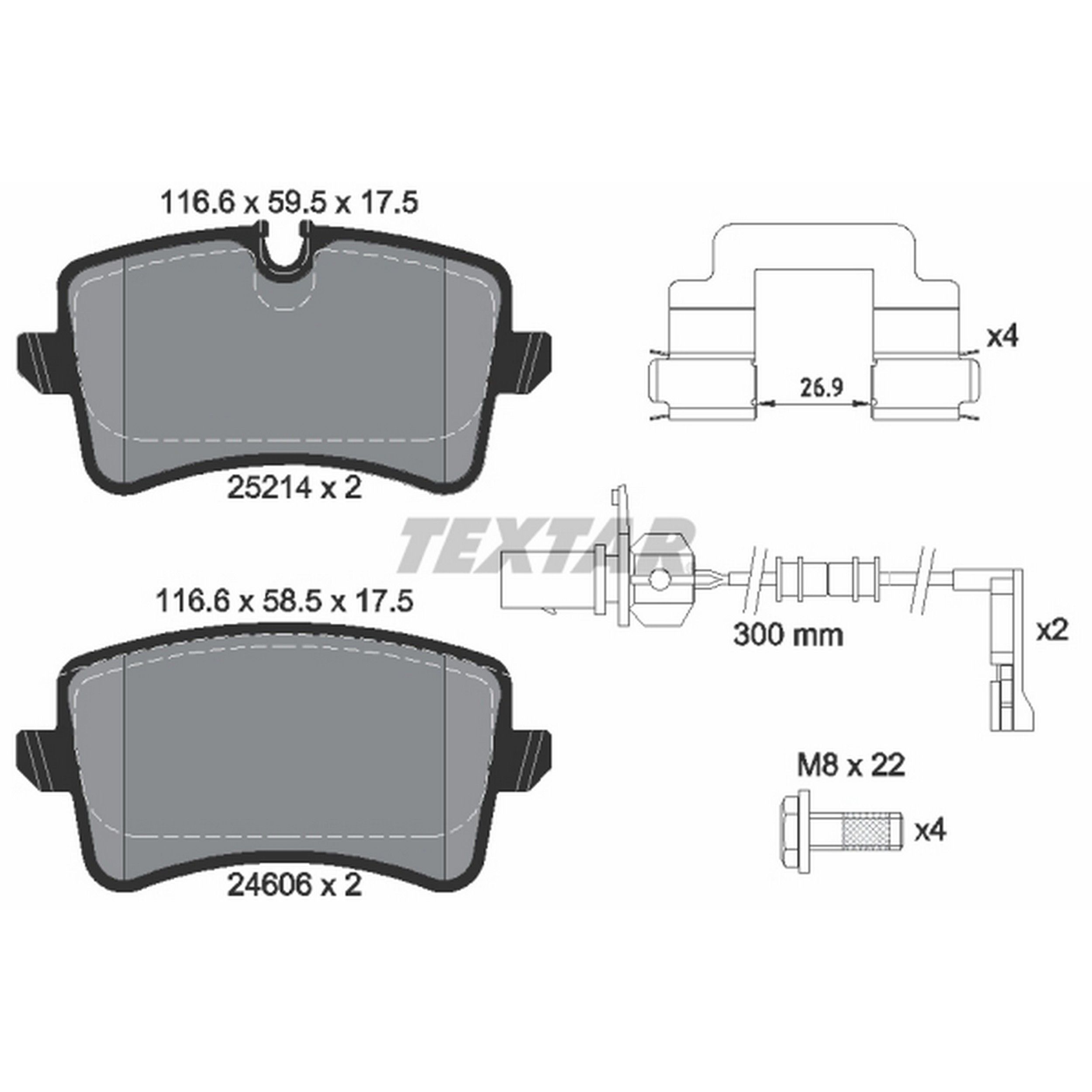 2018, 2017, 2016, 2015, 2014, 2013 Audi S8 Quattro Disc Brake Pad Set