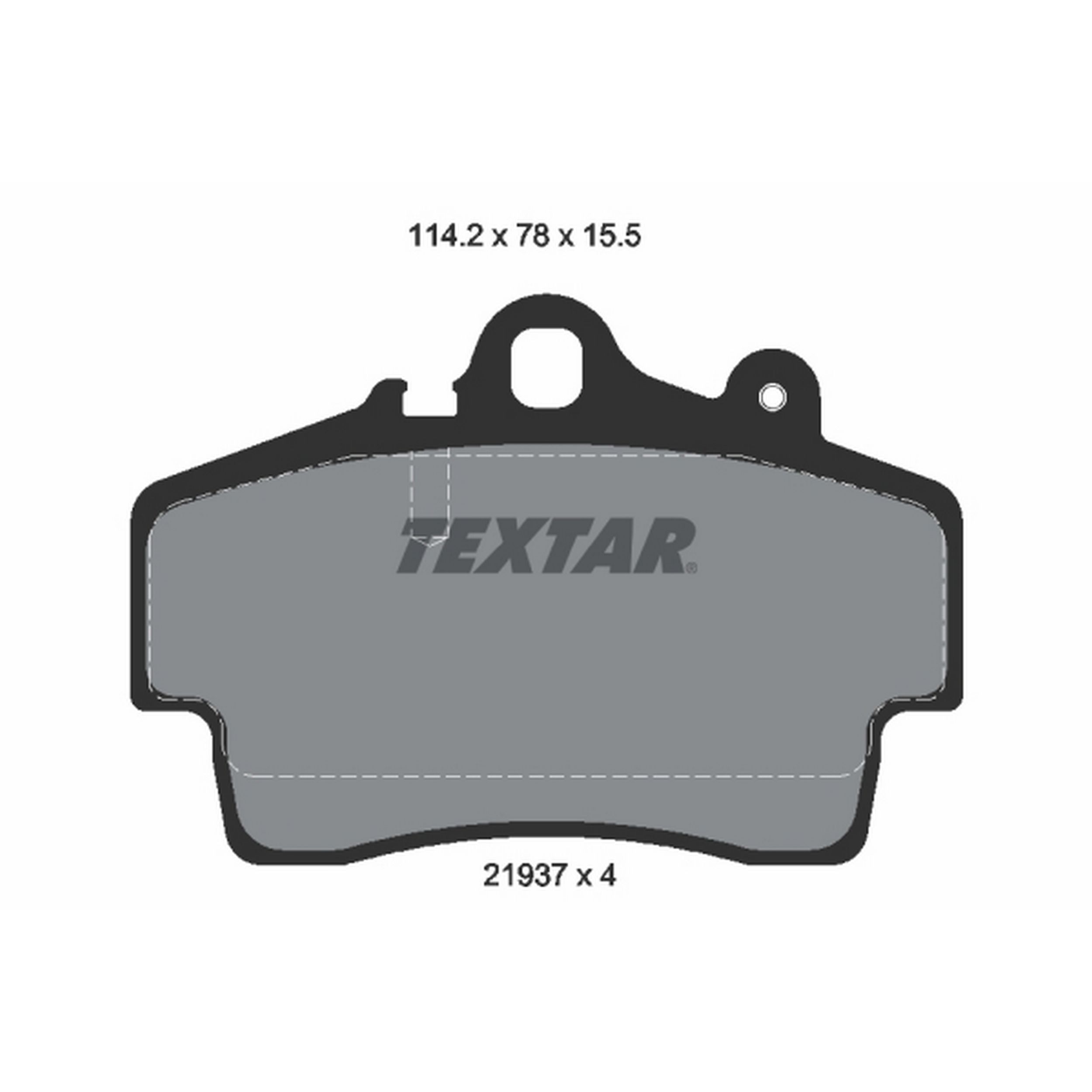 2008, 2007, 2006, 2005, 2004, 2003, 2002, 2001, 2000, 1999, 1998, 1997 Porsche Boxster Disc Brake Pad Set