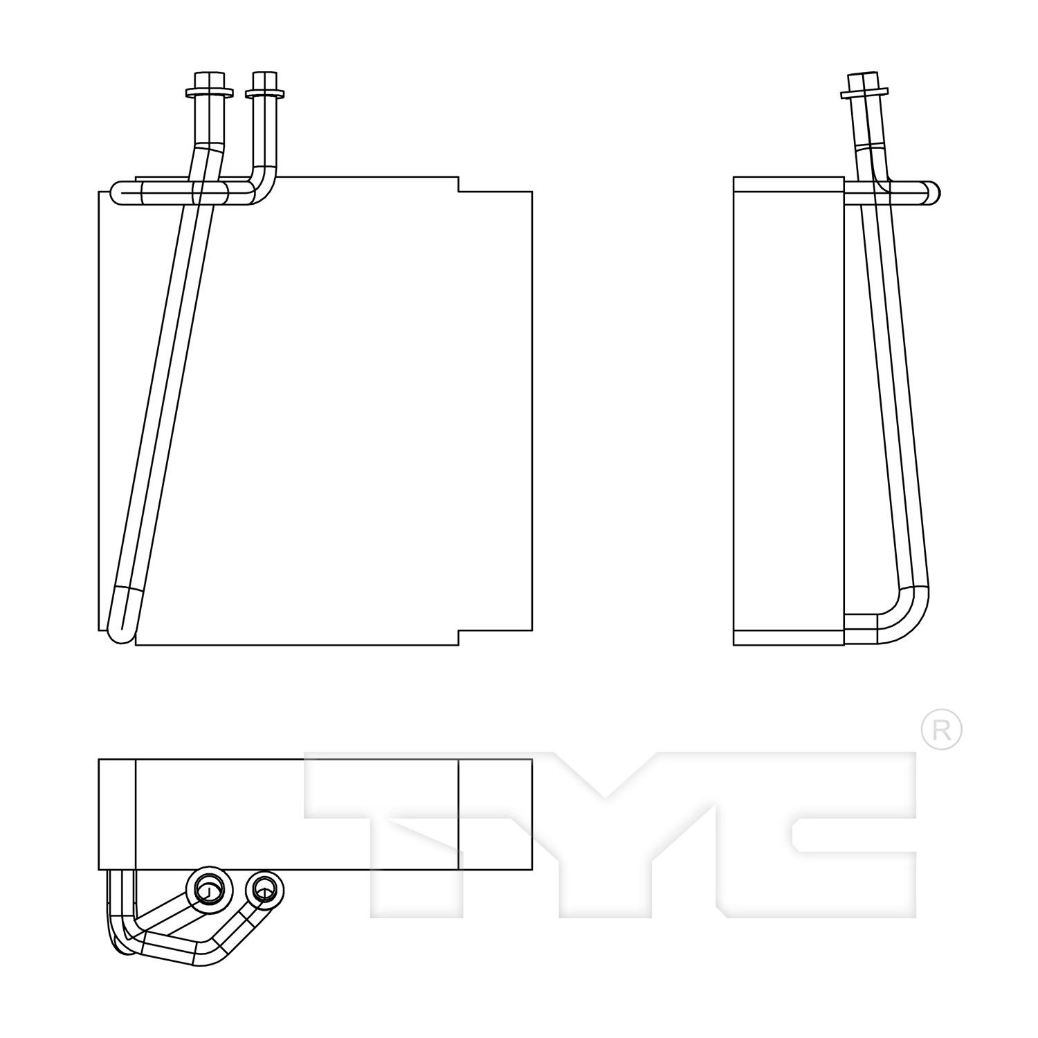 2010 Hummer H3 A/C Evaporator Core - Front (TYC Products 97181)