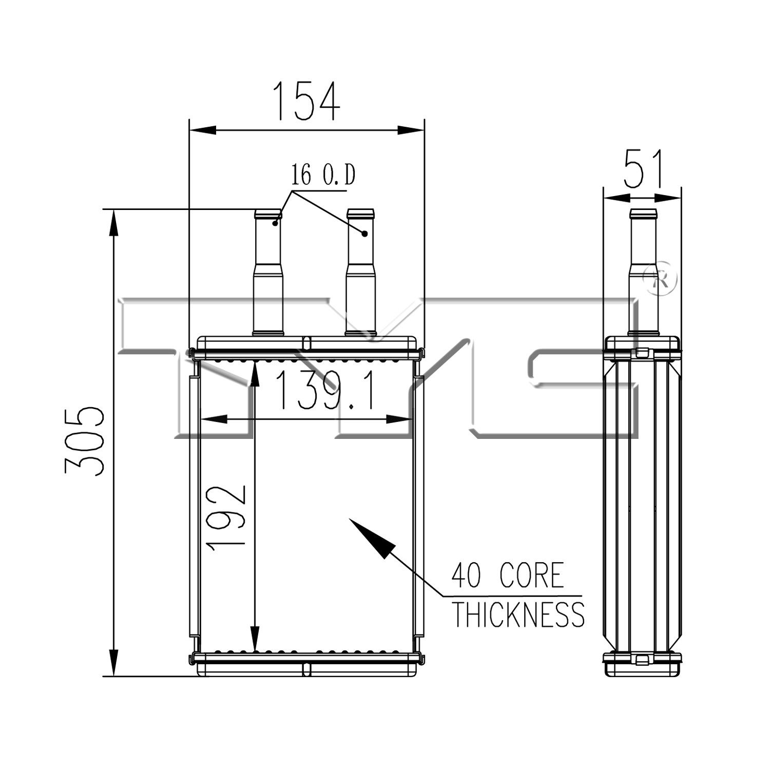 HVAC Heater Core APDI 9010250