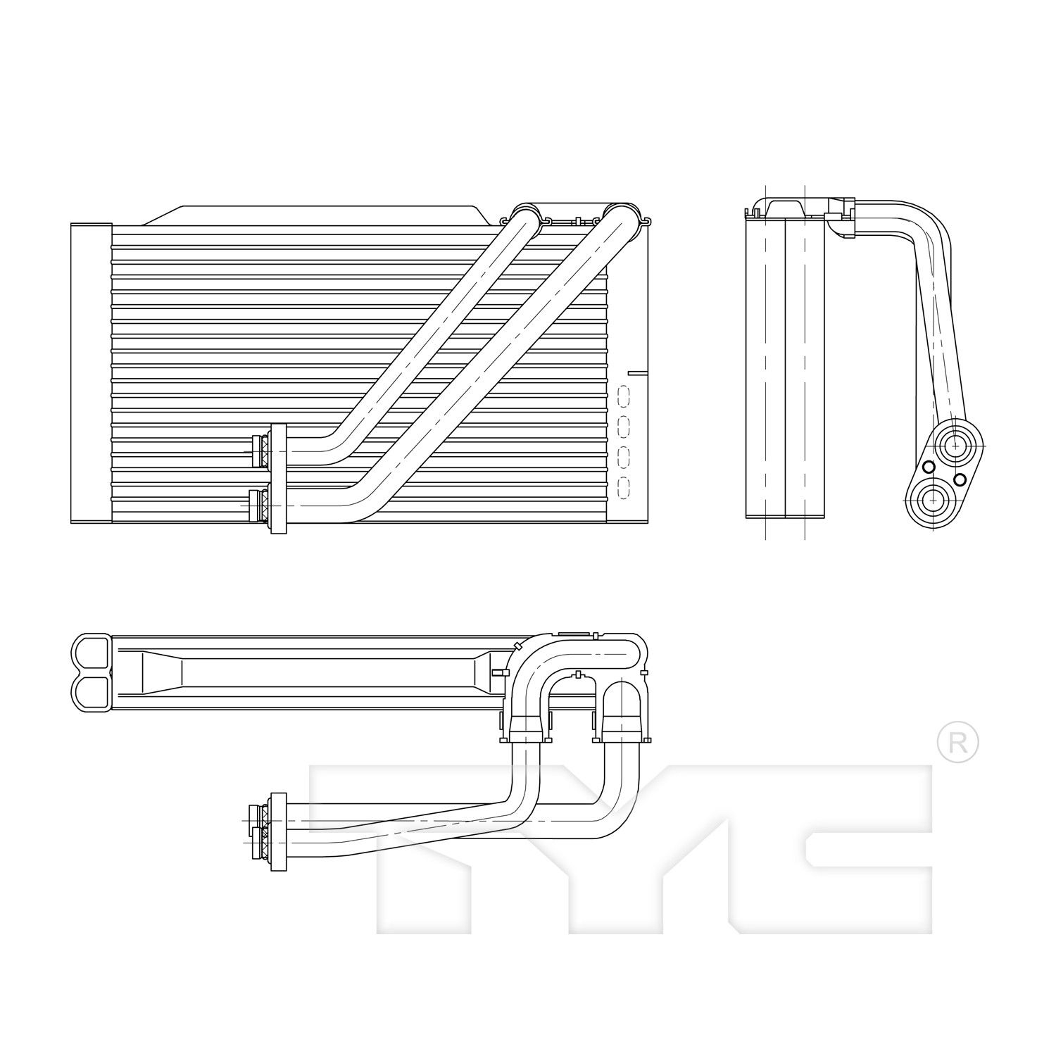 A//C Evaporator Core Front TYC 97037