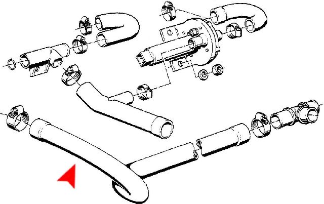 1985-1988 BMW 535i Engine Coolant Hose (URO Parts)