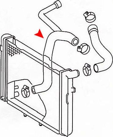 1984-1993 Mercedes-Benz 190E Radiator Coolant Hose - Lower (URO Parts)
