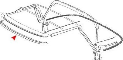 1968-1971 Mercedes-Benz 280SL Convertible Top Seal - Front (URO Parts)