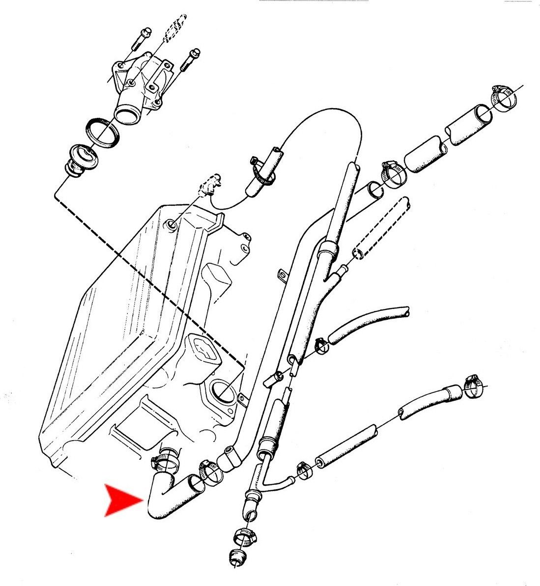 Engine Coolant Bypass Hose